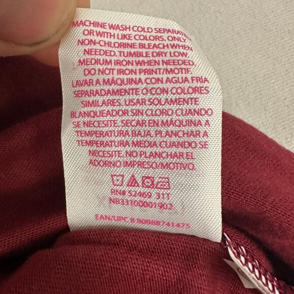 Short Sleeve Tee Womens Rich Red XL 15 17 Eco Friendly Blend - Picture 7 of 7